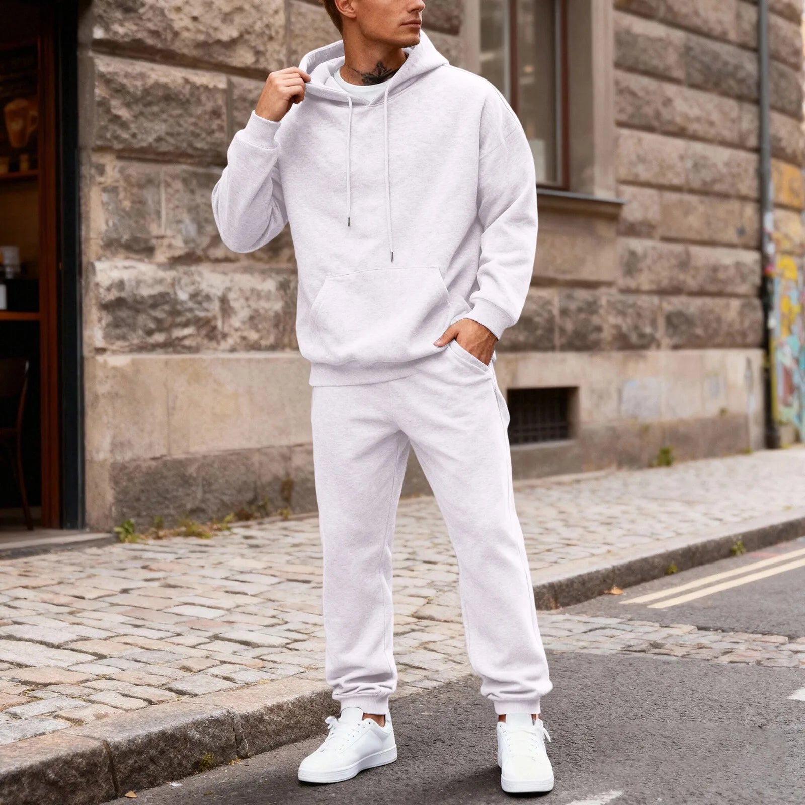 Fleece-Lined Thermal Tracksuit Set - Hooded Sweatshirt & Joggers | McDowell Gray