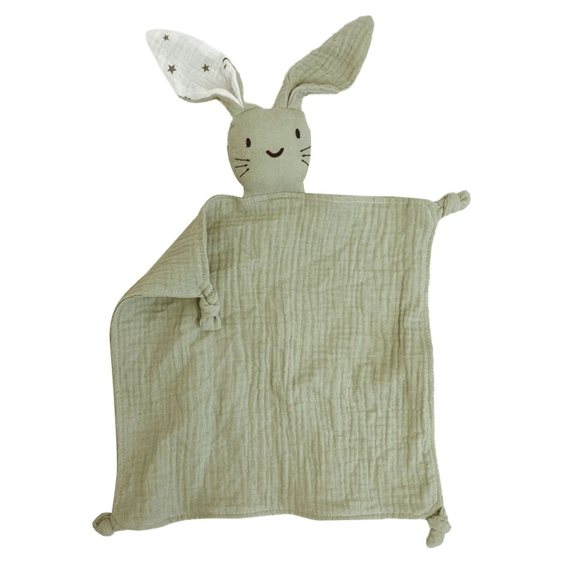 Premium Cotton Baby Comfort Blanket - Rabbit Lovey Security Blanket