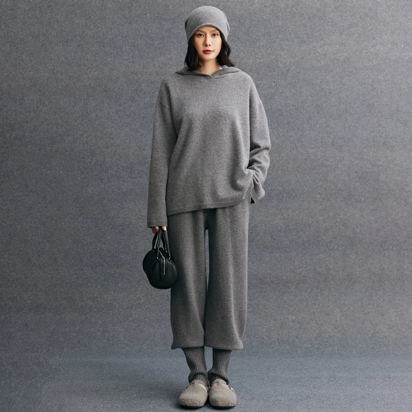 100% Pure Cashmere Hooded Set - Premium Luxury Loungewear