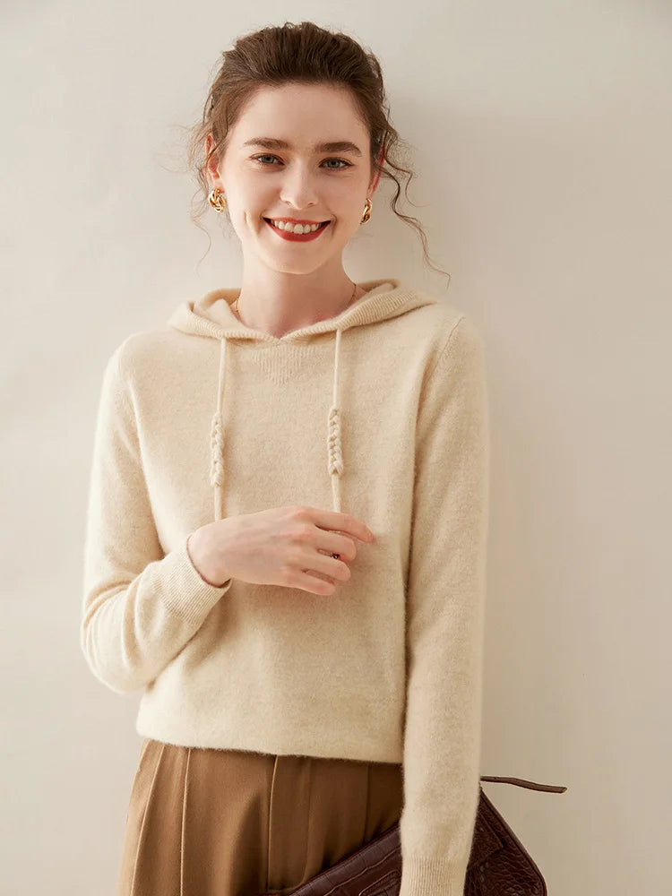 Cashmere Hooded Pullover - Premium Luxury Sweater