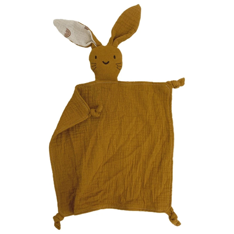 Premium Cotton Baby Comfort Blanket - Rabbit Lovey Security Blanket