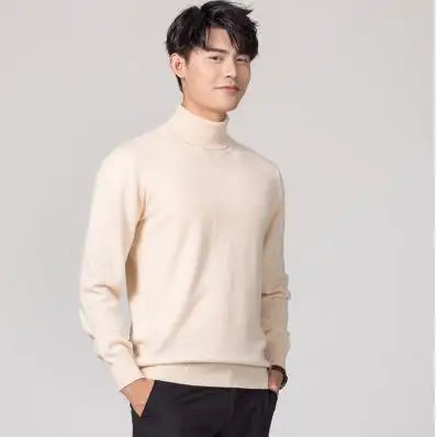 Men's Premium Cashmere Turtleneck Sweater | Luxury Knitwear