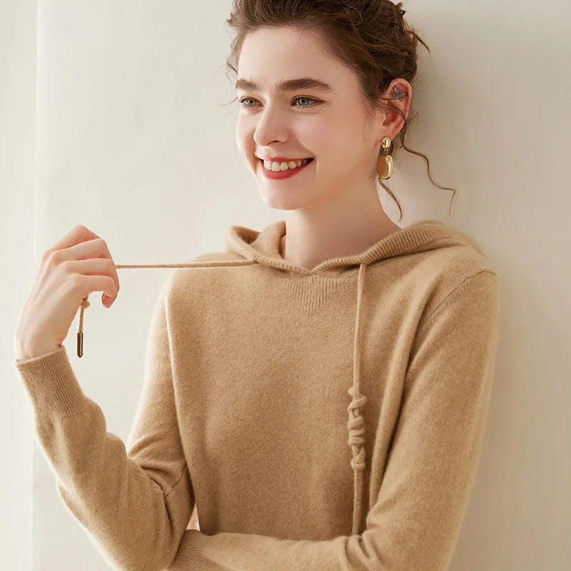 Cashmere Hooded Pullover - Premium Luxury Sweater