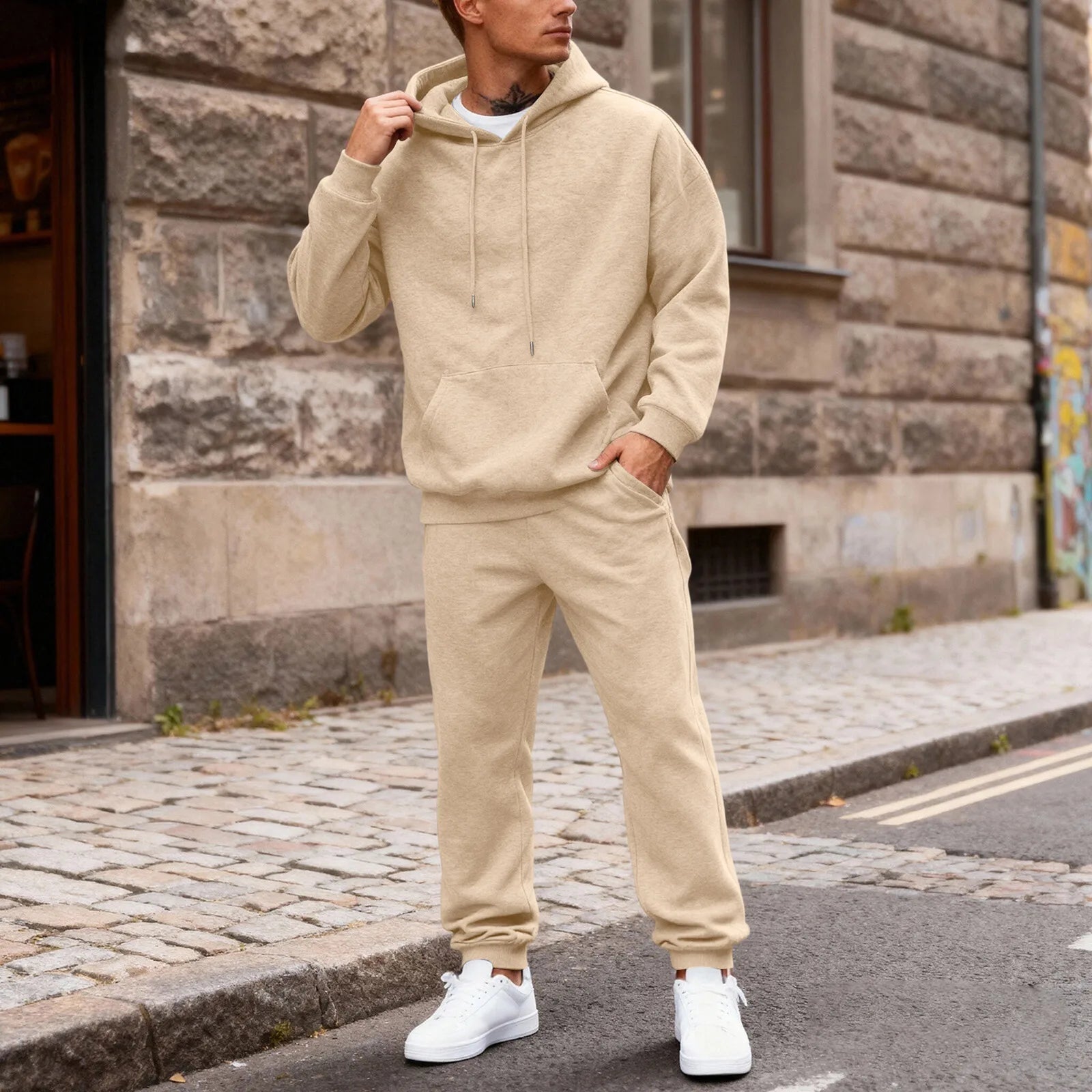 Fleece-Lined Thermal Tracksuit Set - Hooded Sweatshirt & Joggers | McDowell Gray