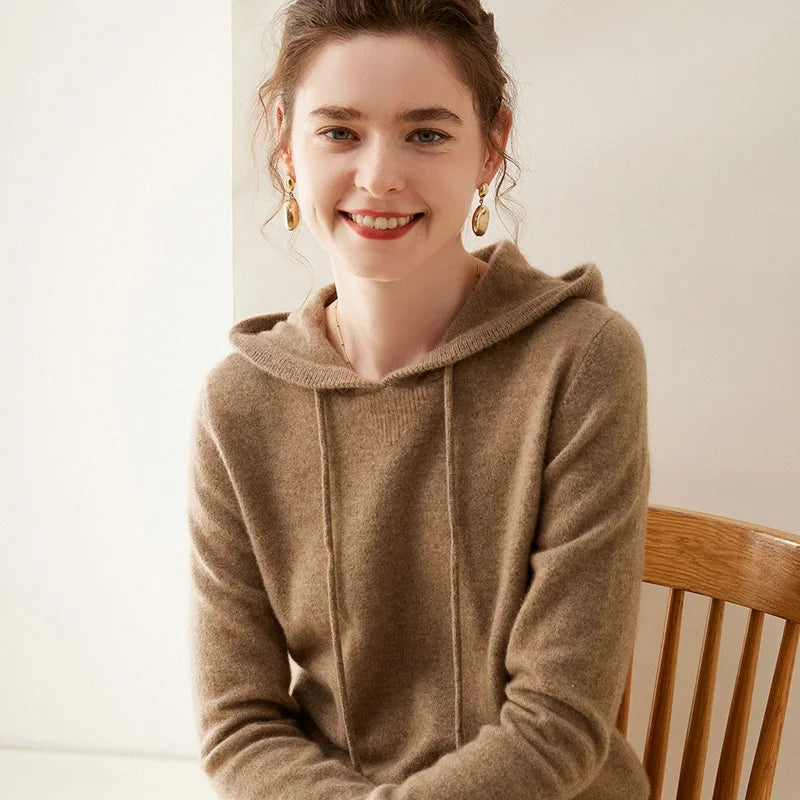Cashmere Hooded Pullover - Premium Luxury Sweater