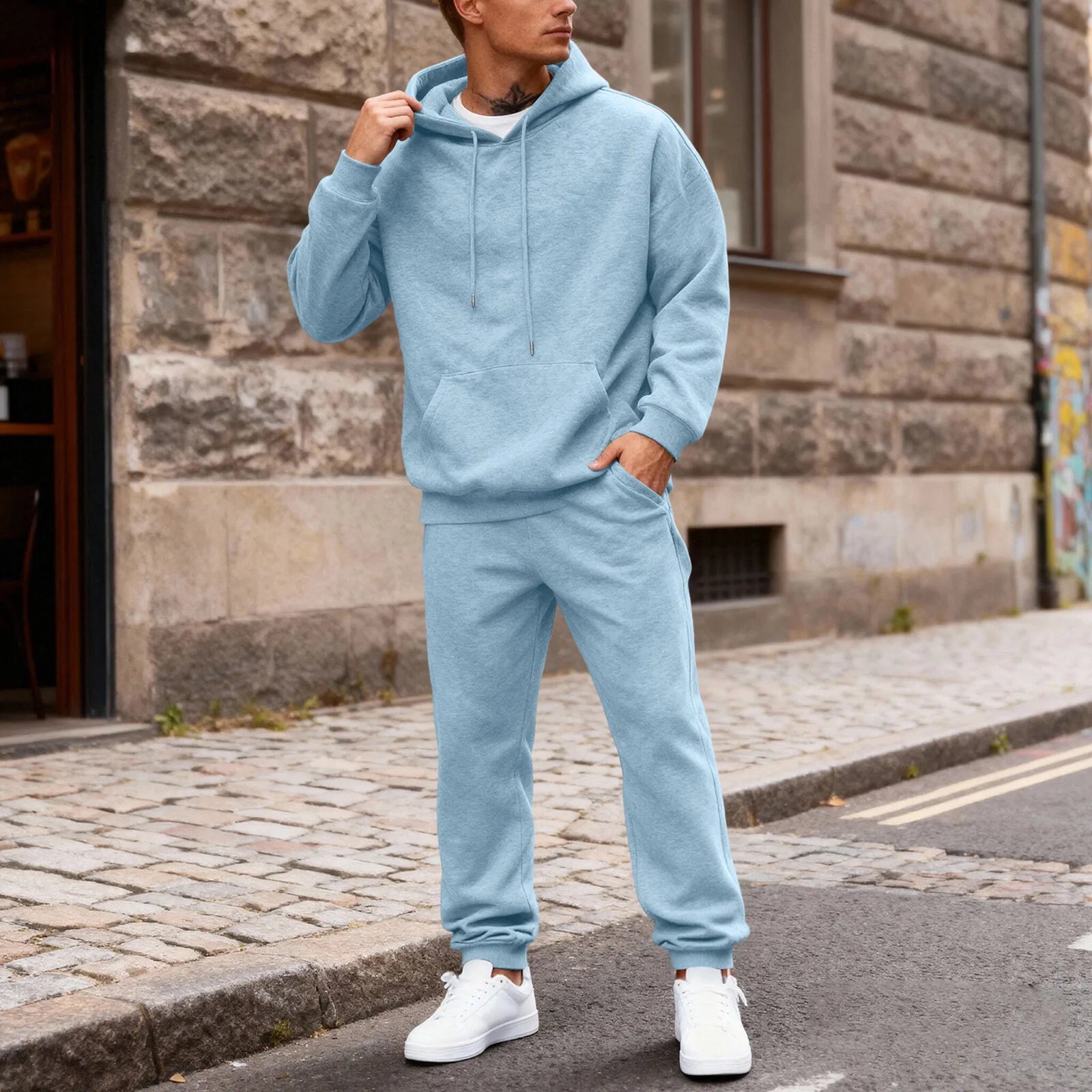 Fleece-Lined Thermal Tracksuit Set - Hooded Sweatshirt & Joggers | McDowell Gray