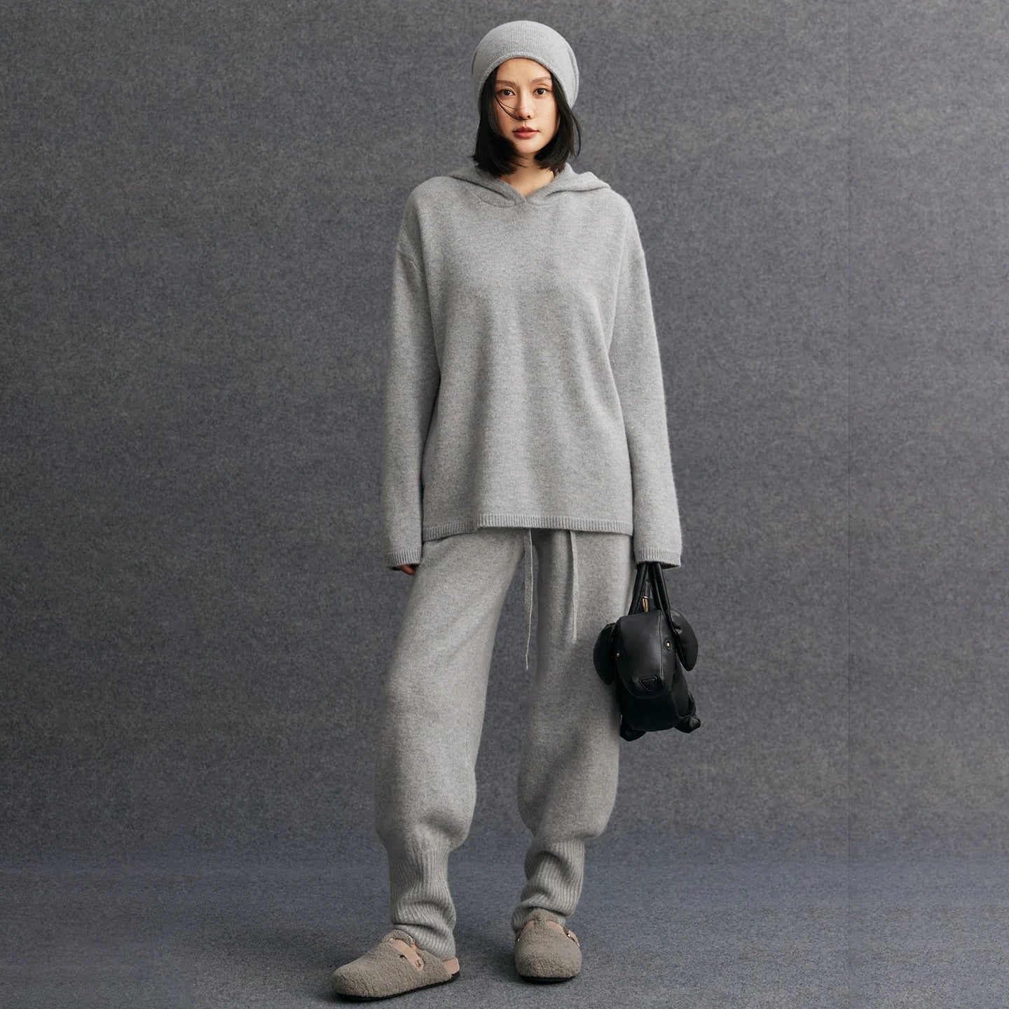 100% Pure Cashmere Hooded Set - Premium Luxury Loungewear