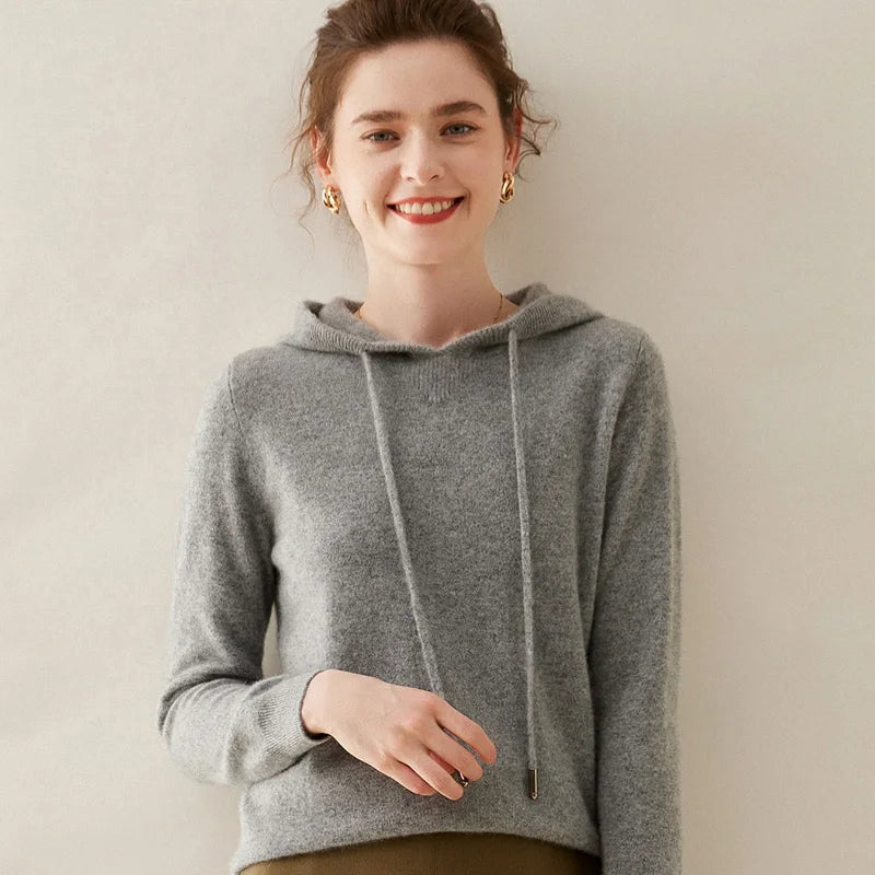 Cashmere Hooded Pullover - Premium Luxury Sweater