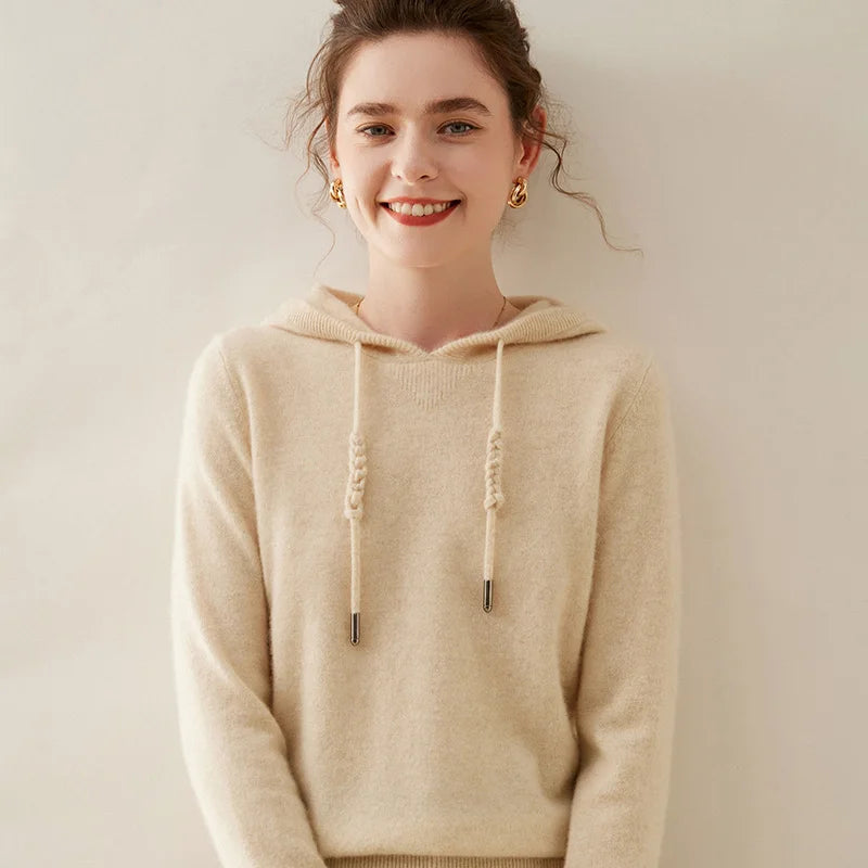 Cashmere Hooded Pullover - Premium Luxury Sweater