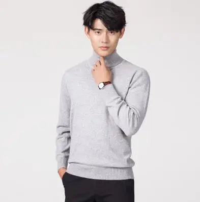 Men's Premium Cashmere Turtleneck Sweater | Luxury Knitwear