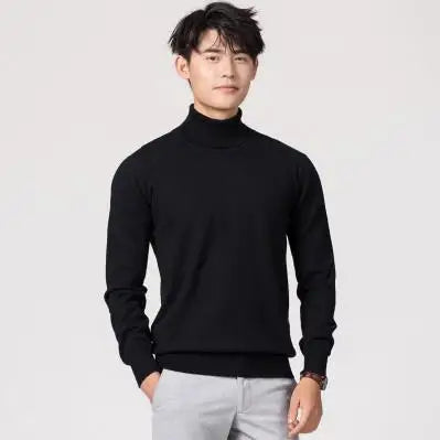 Men's Premium Cashmere Turtleneck Sweater | Luxury Knitwear
