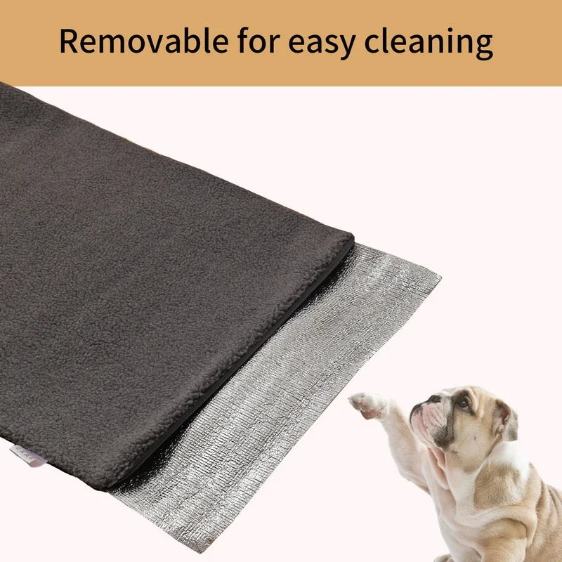 Premium Self-Warming Pet Bed - Fleece Dog & Cat Mat