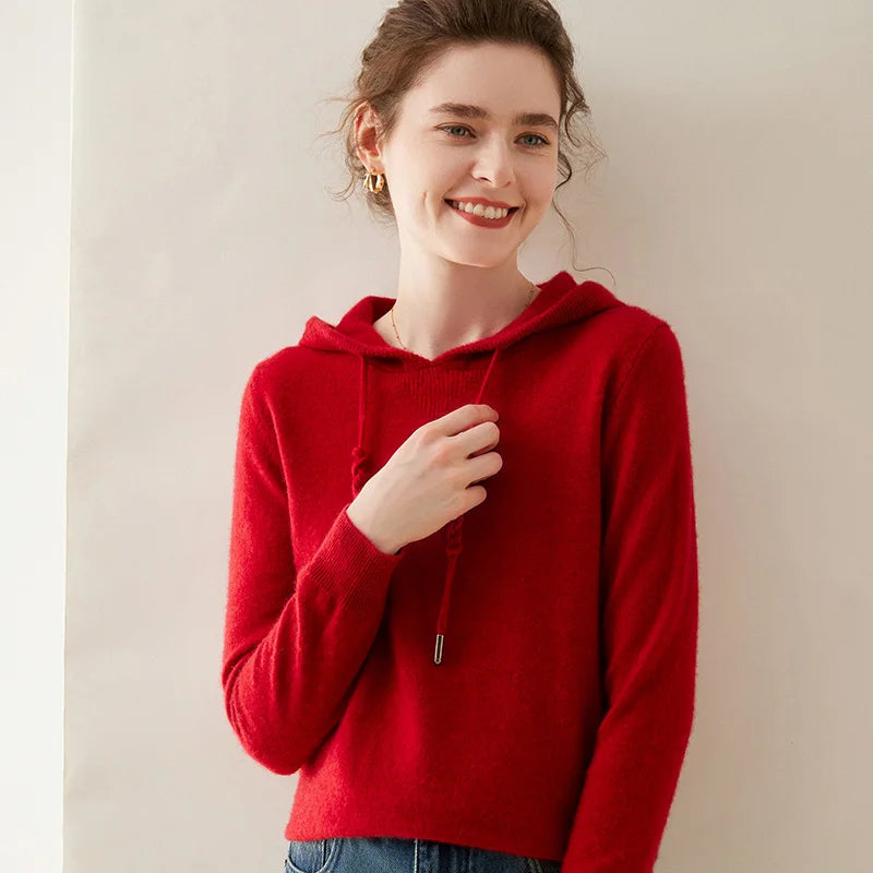 Cashmere Hooded Pullover - Premium Luxury Sweater