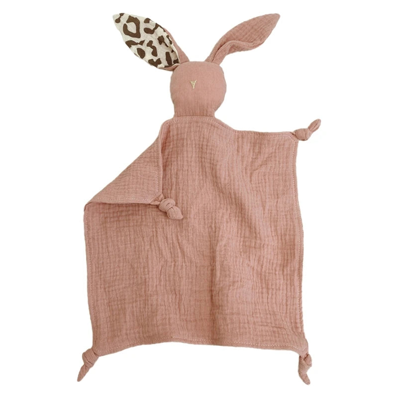 Premium Cotton Baby Comfort Blanket - Rabbit Lovey Security Blanket