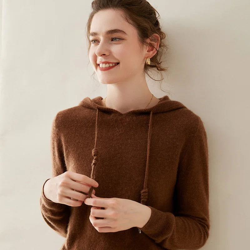 Cashmere Hooded Pullover - Premium Luxury Sweater