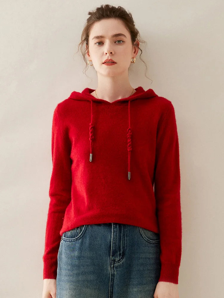 Cashmere Hooded Pullover - Premium Luxury Sweater