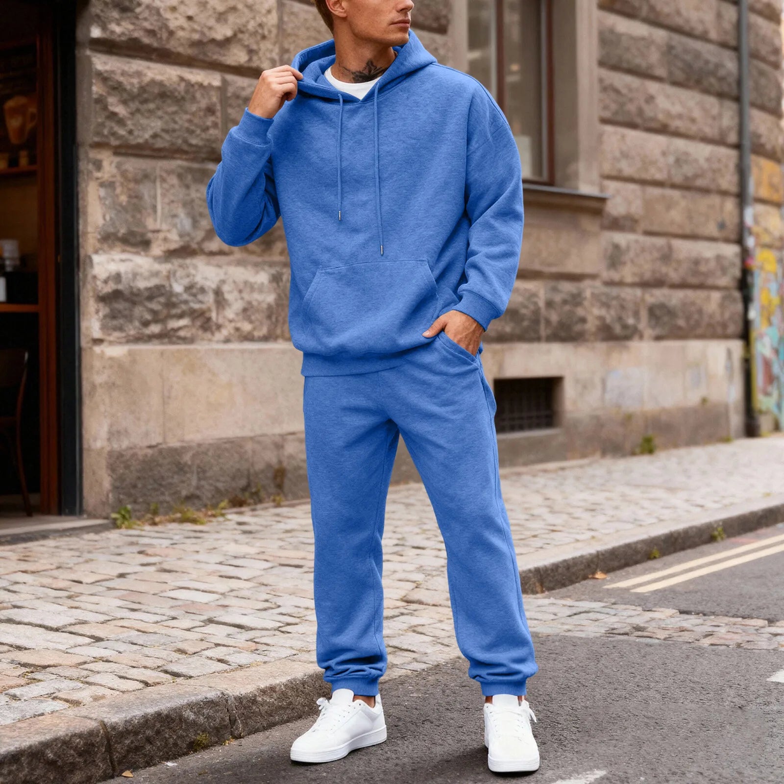Fleece-Lined Thermal Tracksuit Set - Hooded Sweatshirt & Joggers | McDowell Gray