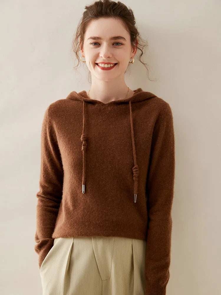Cashmere Hooded Pullover - Premium Luxury Sweater