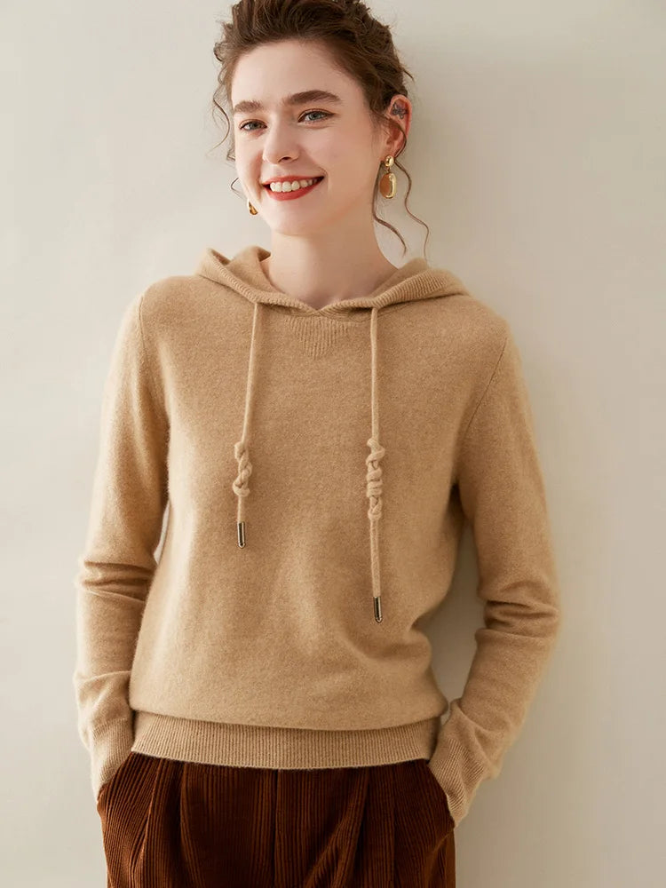 Cashmere Hooded Pullover - Premium Luxury Sweater