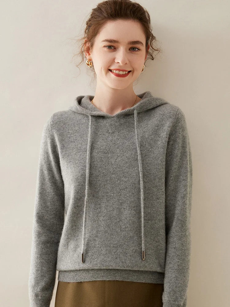 Cashmere Hooded Pullover - Premium Luxury Sweater