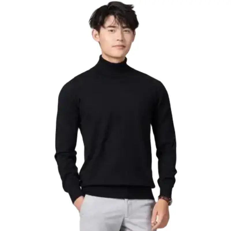 Men's Premium Cashmere Turtleneck Sweater | Luxury Knitwear