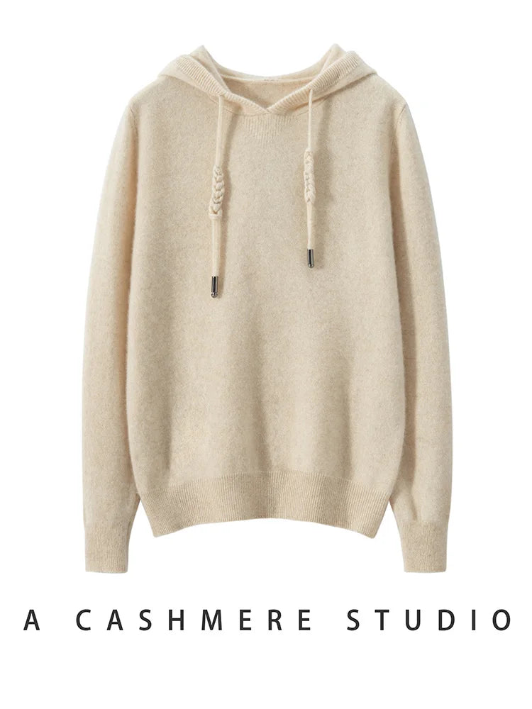 Cashmere Hooded Pullover - Premium Luxury Sweater