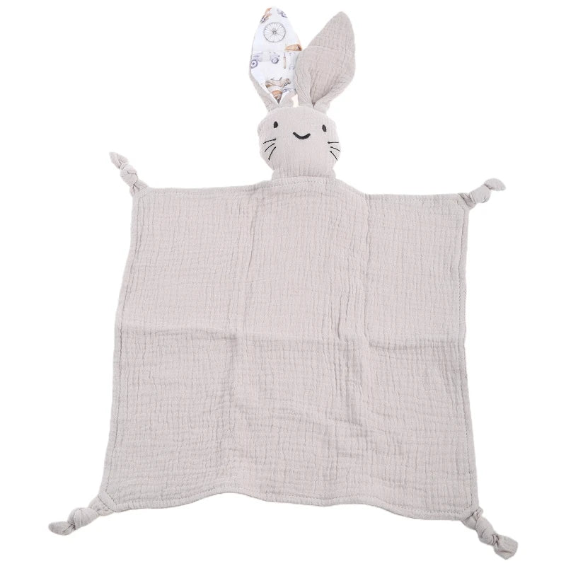 Premium Cotton Baby Comfort Blanket - Rabbit Lovey Security Blanket
