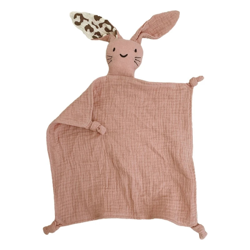 Premium Cotton Baby Comfort Blanket - Rabbit Lovey Security Blanket