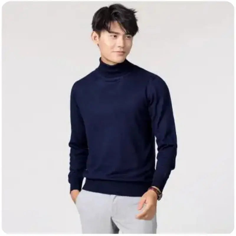 Men's Premium Cashmere Turtleneck Sweater | Luxury Knitwear