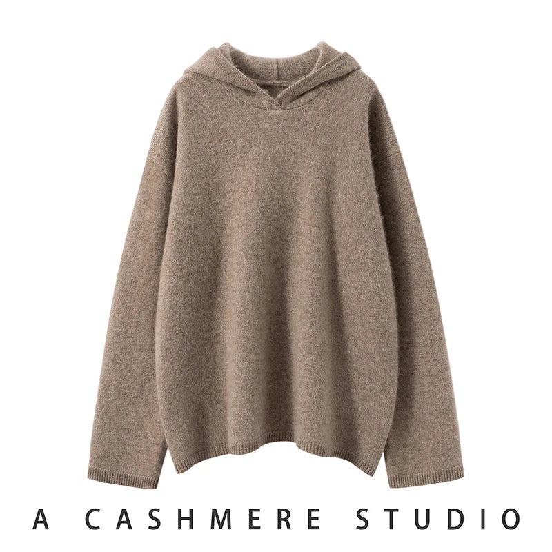 100% Pure Cashmere Hooded Set - Premium Luxury Loungewear