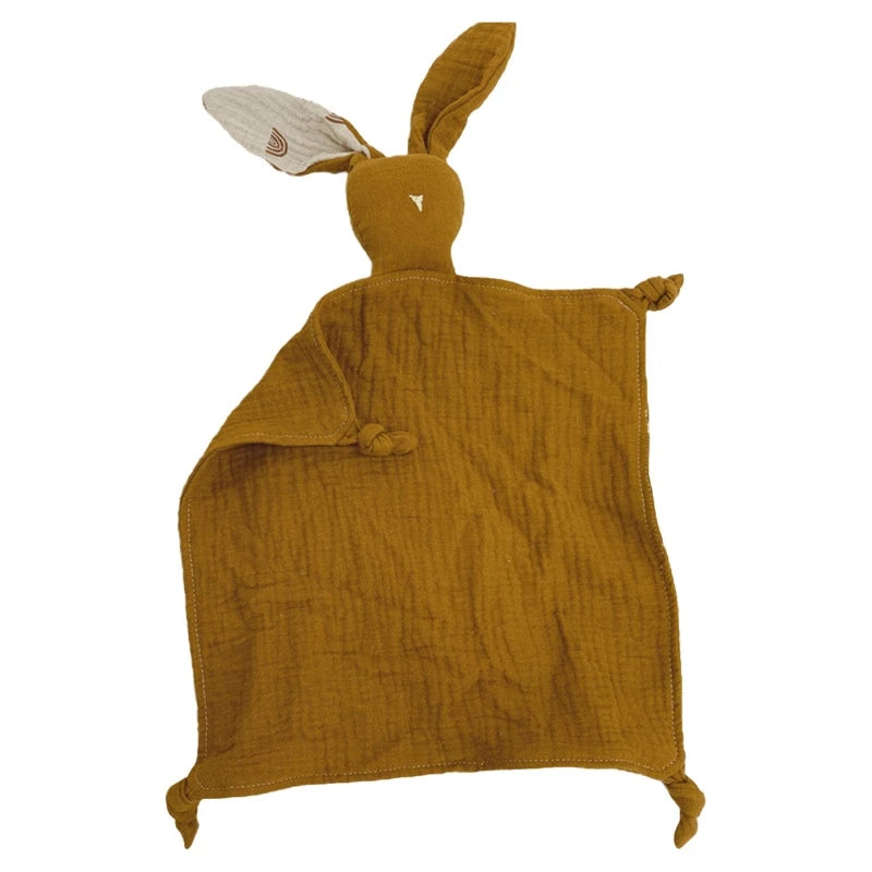 Premium Cotton Baby Comfort Blanket - Rabbit Lovey Security Blanket